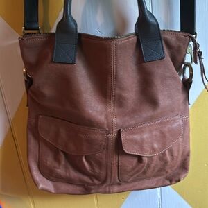 Sundance leather cross body purse